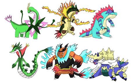 Unovan Starter Megas .